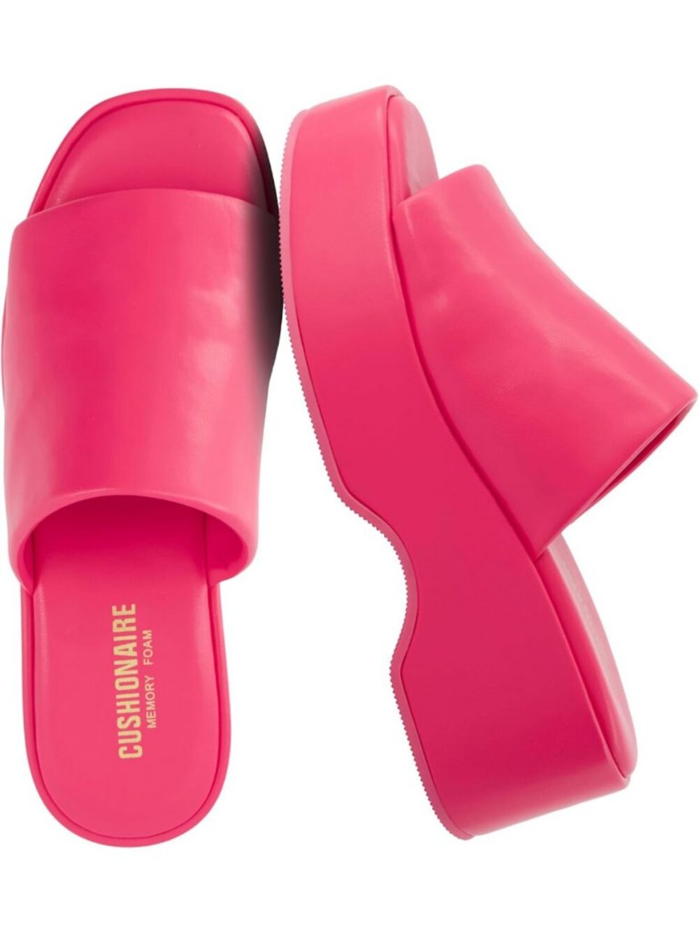 Stylish Women's Platform Sandals - Slip-On Wedge Slides with Memory Foam Comfort